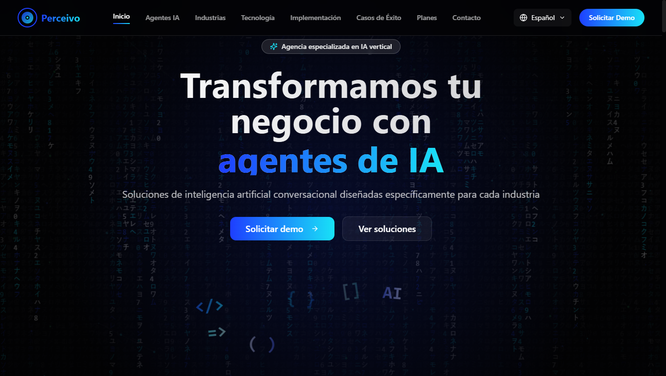 Sitio Web para Perceivo AI