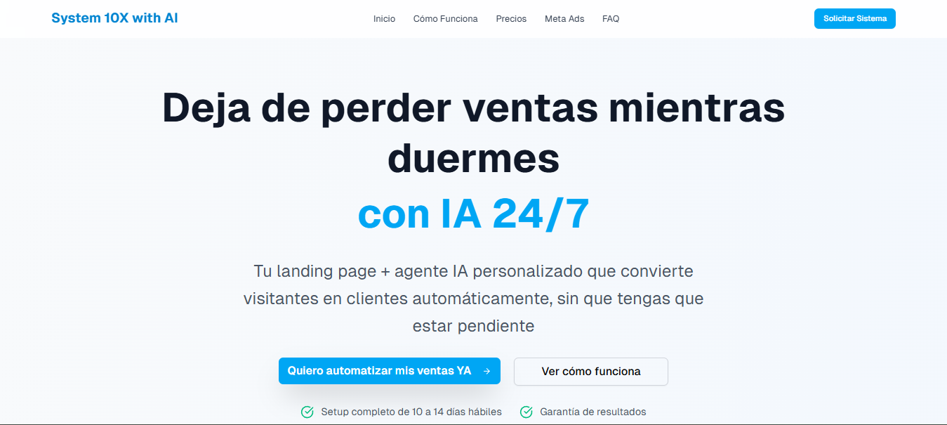 System 10x website